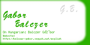 gabor balczer business card